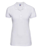 Russell Ladies Stretch Piqué Polo Shirt | White