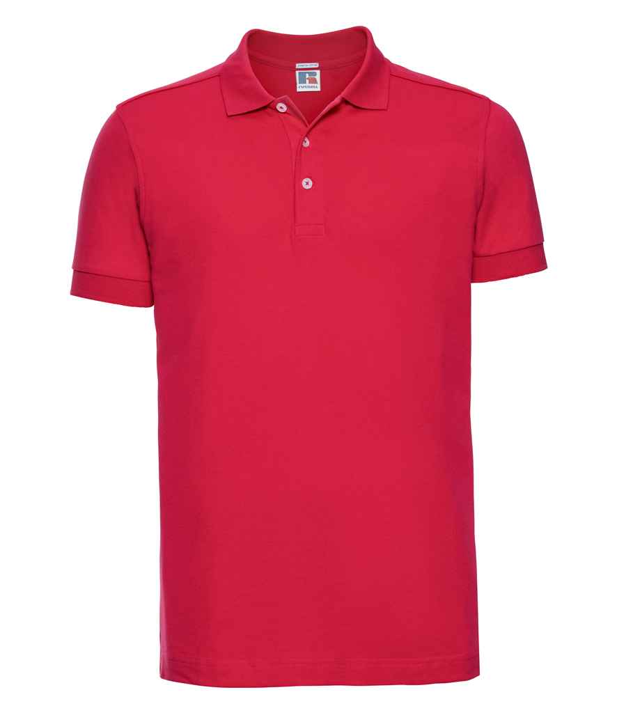 Russell Stretch Piqué Polo Shirt | Classic Red