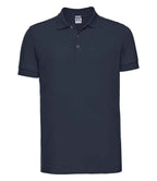 Russell Stretch Piqué Polo Shirt | French Navy