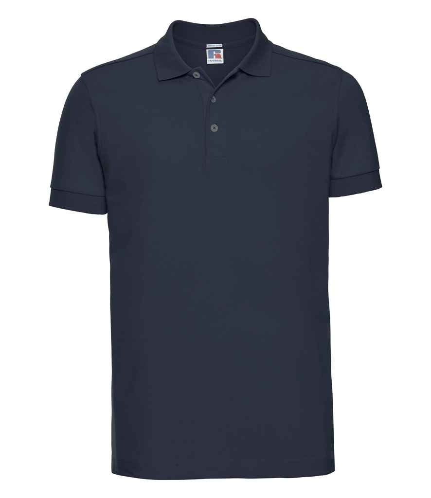 Russell Stretch Piqué Polo Shirt | French Navy