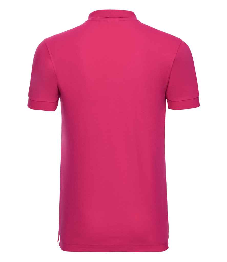 Russell Stretch Piqué Polo Shirt | Fuchsia