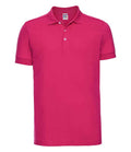 Russell Stretch Piqué Polo Shirt | Fuchsia