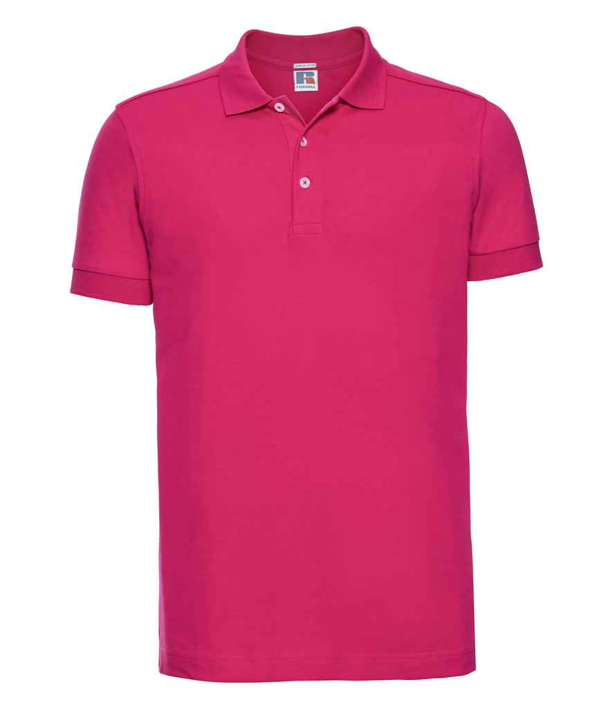 Russell Stretch Piqué Polo Shirt | Fuchsia