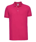 Russell Stretch Piqué Polo Shirt | Fuchsia