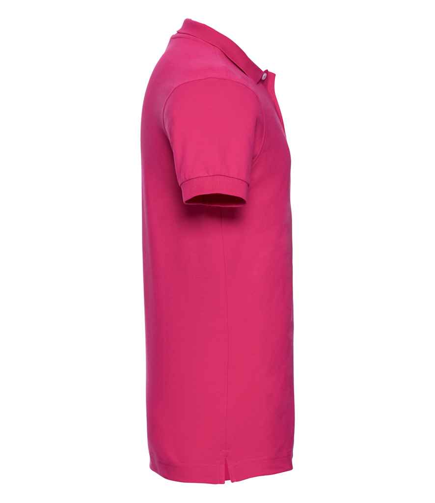 Russell Stretch Piqué Polo Shirt | Fuchsia