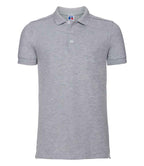 Russell Stretch Piqué Polo Shirt | Light Oxford