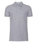 Russell Stretch Piqué Polo Shirt | Light Oxford