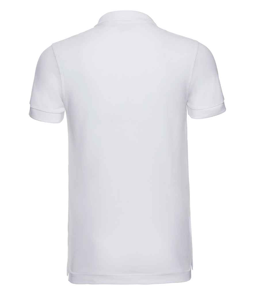 Russell Stretch Piqué Polo Shirt | White