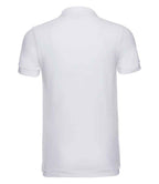 Russell Stretch Piqué Polo Shirt | White