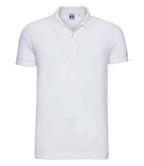 Russell Stretch Piqué Polo Shirt | White