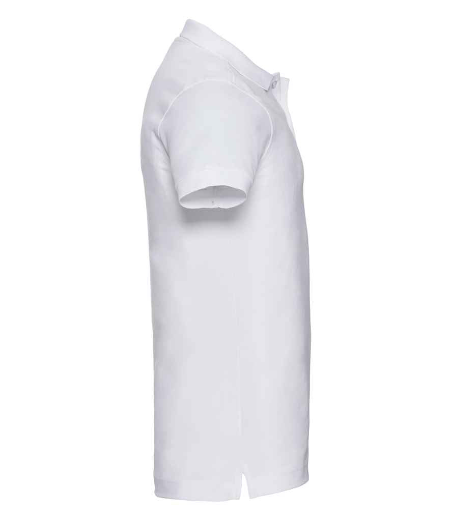 Russell Stretch Piqué Polo Shirt | White