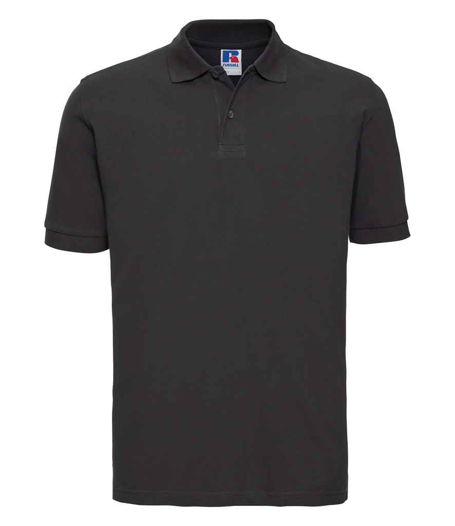 Russell Classic Cotton Piqué Polo Shirt | Black