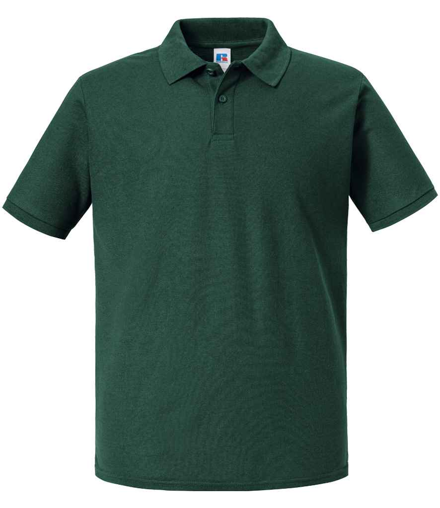 Russell Authentic Eco Piqué Polo Shirt | Bottle Green