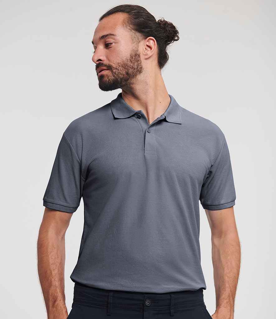 Russell Authentic Eco Piqué Polo Shirt | Convoy Grey