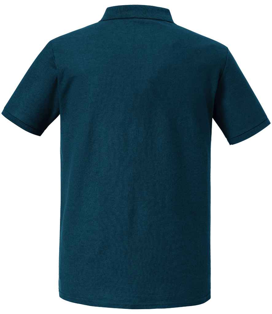 Russell Authentic Eco Piqué Polo Shirt | Petrol Blue