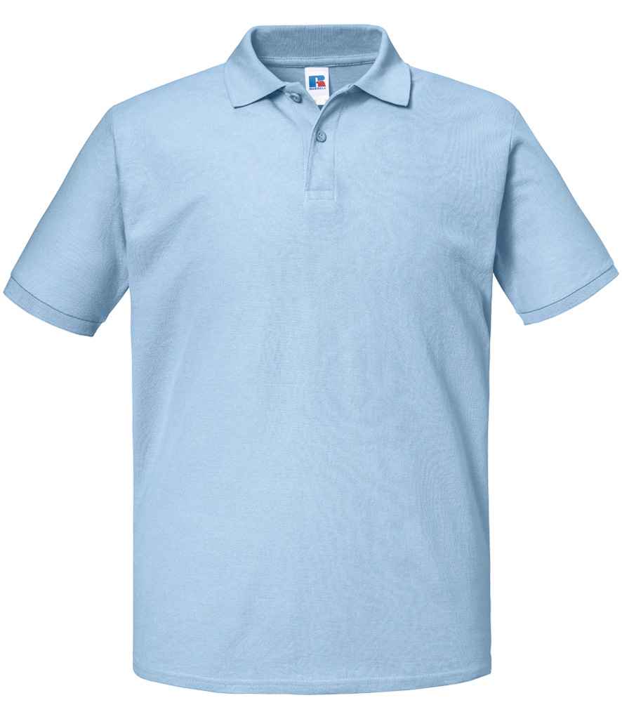 Russell Authentic Eco Piqué Polo Shirt | Sky Blue