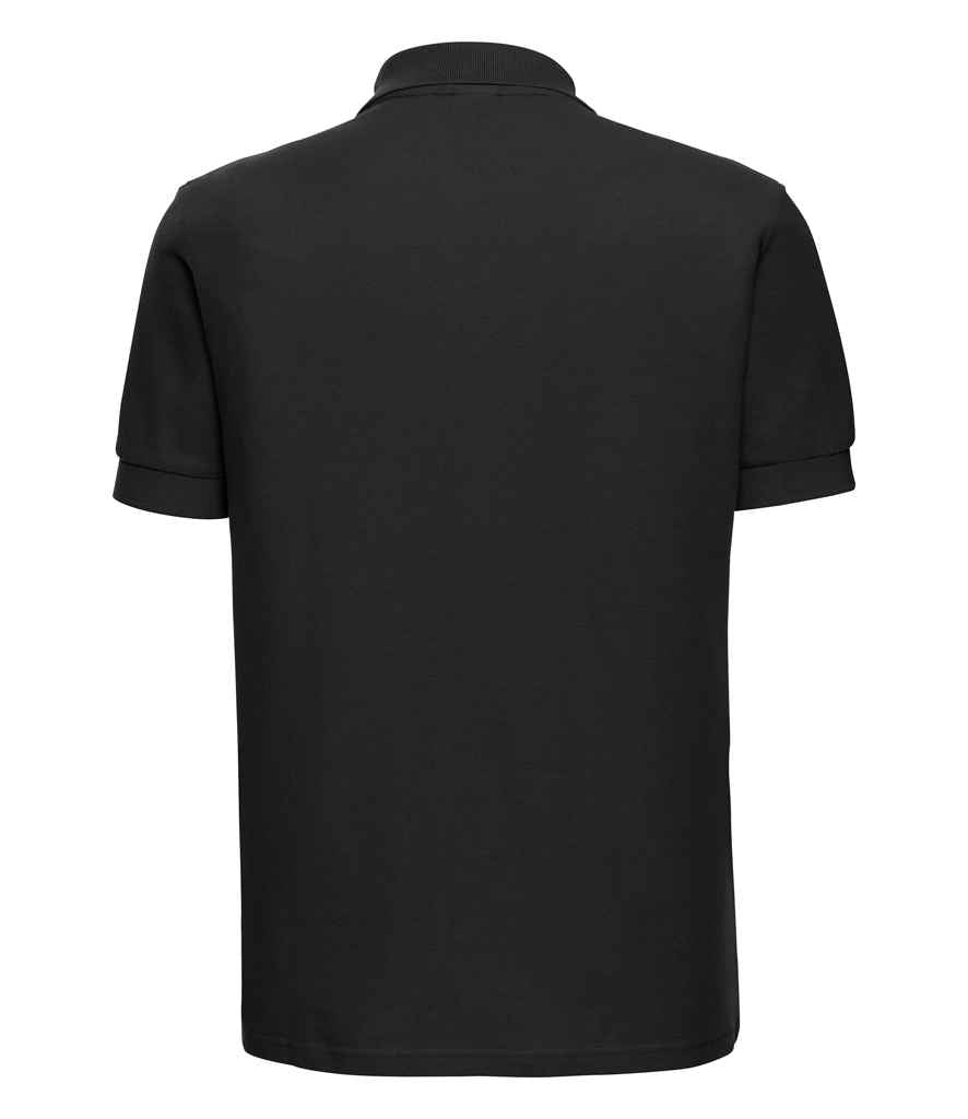 Russell Ultimate Cotton Piqué Polo Shirt | Black