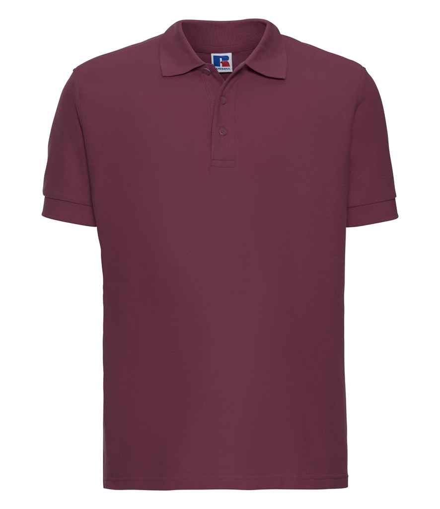 Russell Ultimate Cotton Piqué Polo Shirt | Burgundy
