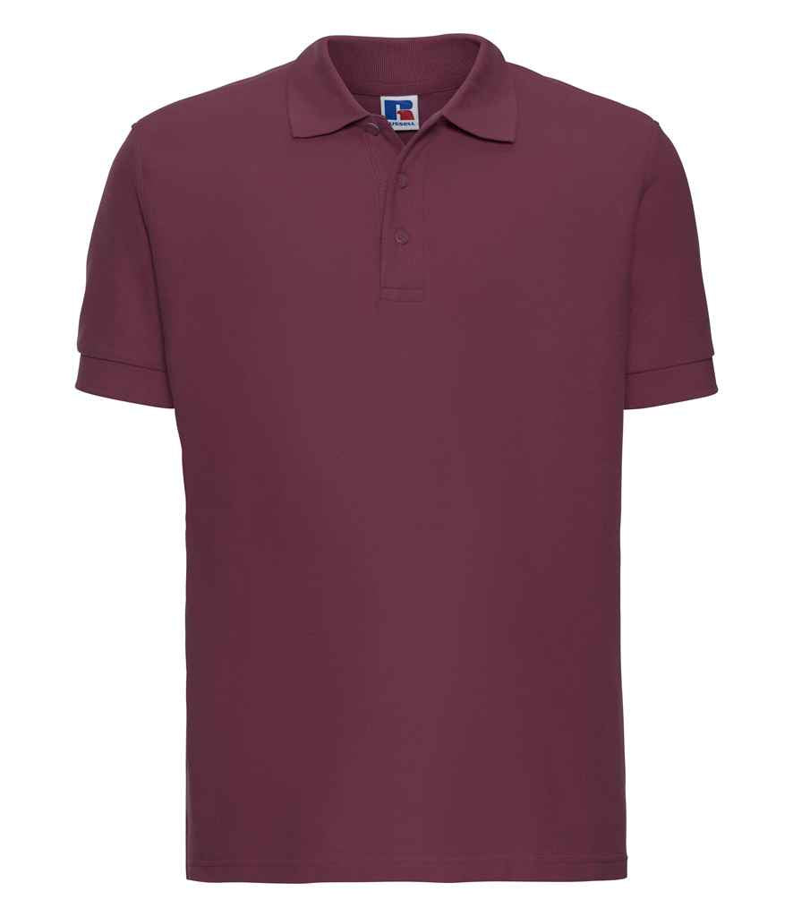 Russell Ultimate Cotton Piqué Polo Shirt | Burgundy