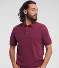 Russell Ultimate Cotton Piqué Polo Shirt | Burgundy