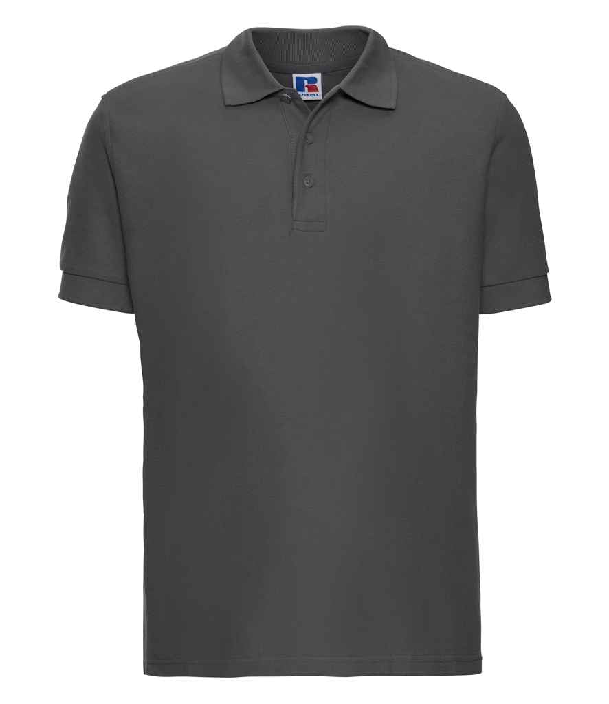 Russell Ultimate Cotton Piqué Polo Shirt | Titanium