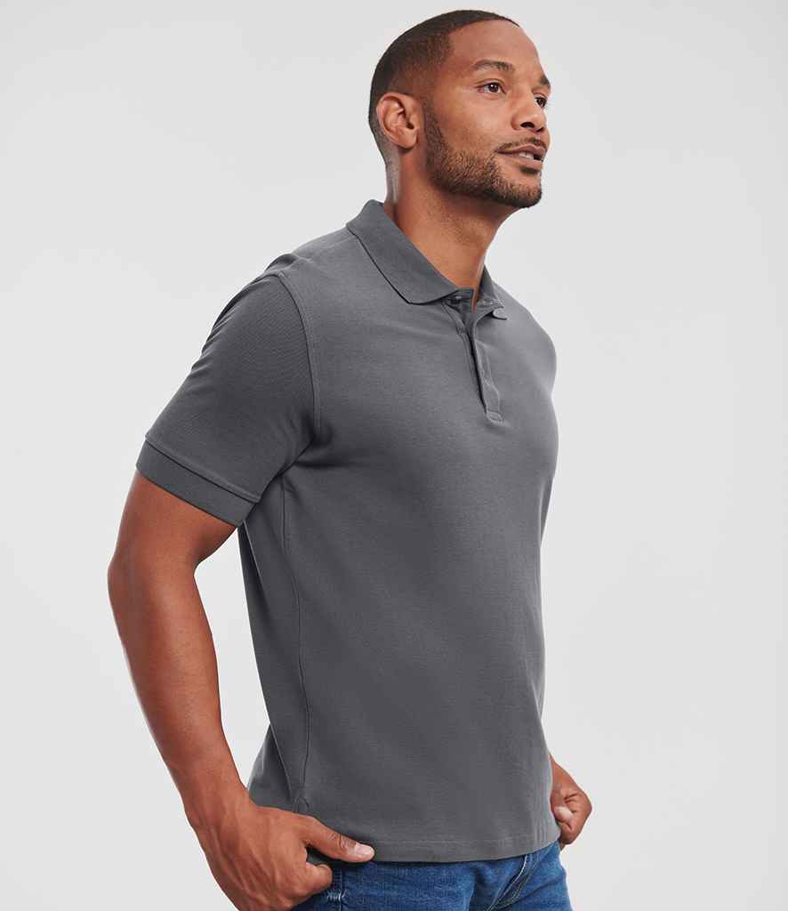 Russell Ultimate Cotton Piqué Polo Shirt | Titanium