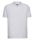 Russell Ultimate Cotton Piqué Polo Shirt | White