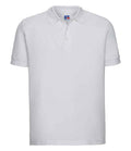 Russell Ultimate Cotton Piqué Polo Shirt | White