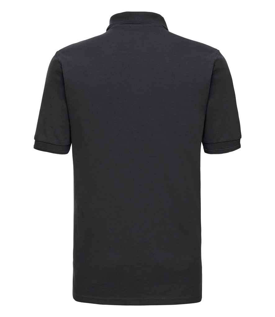 Russell Hardwearing Poly/Cotton Piqué Polo Shirt | Black