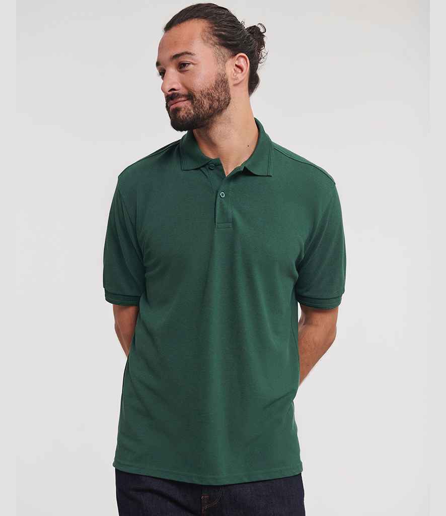 Russell Hardwearing Poly/Cotton Piqué Polo Shirt | Bottle Green