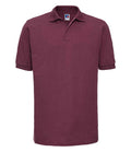 Russell Hardwearing Poly/Cotton Piqué Polo Shirt | Burgundy
