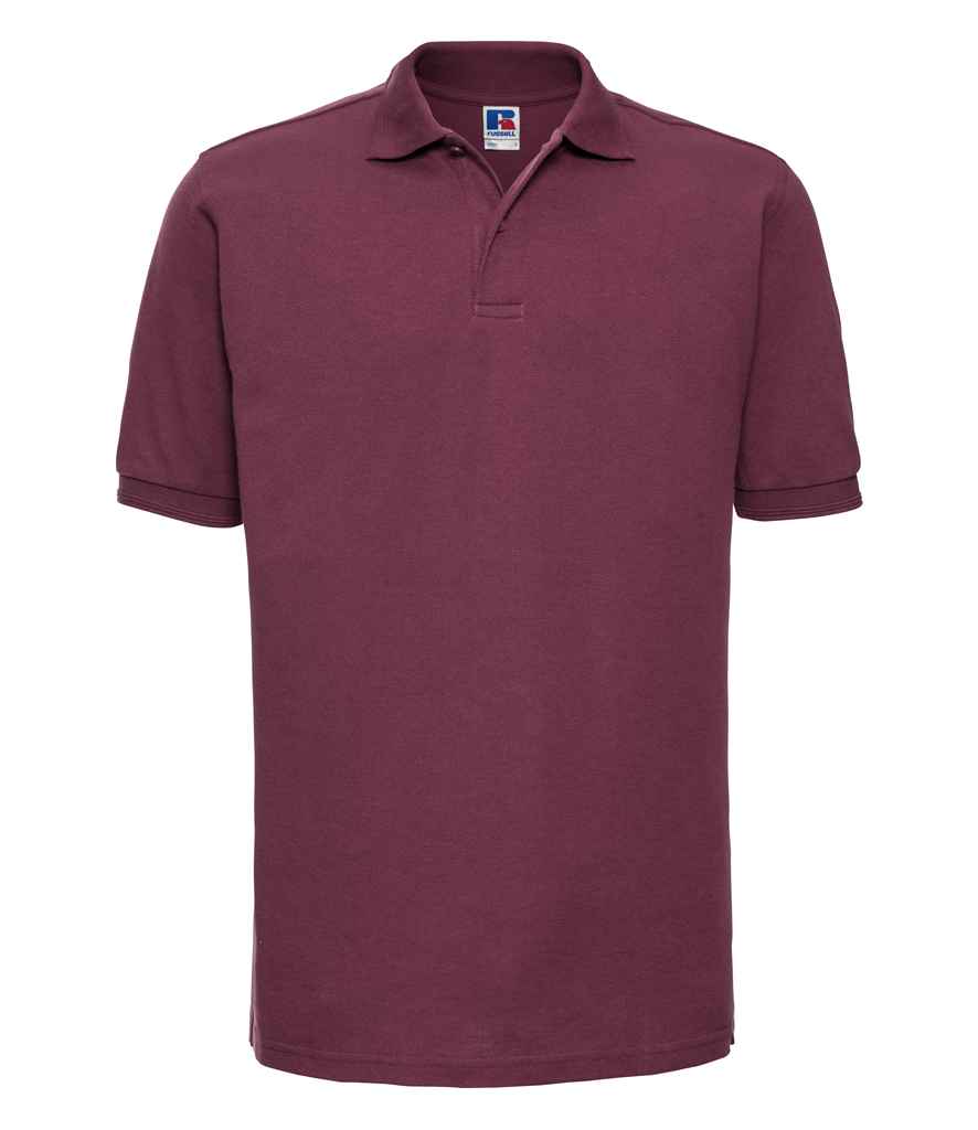 Russell Hardwearing Poly/Cotton Piqué Polo Shirt | Burgundy