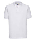 Russell Hardwearing Poly/Cotton Piqué Polo Shirt | White