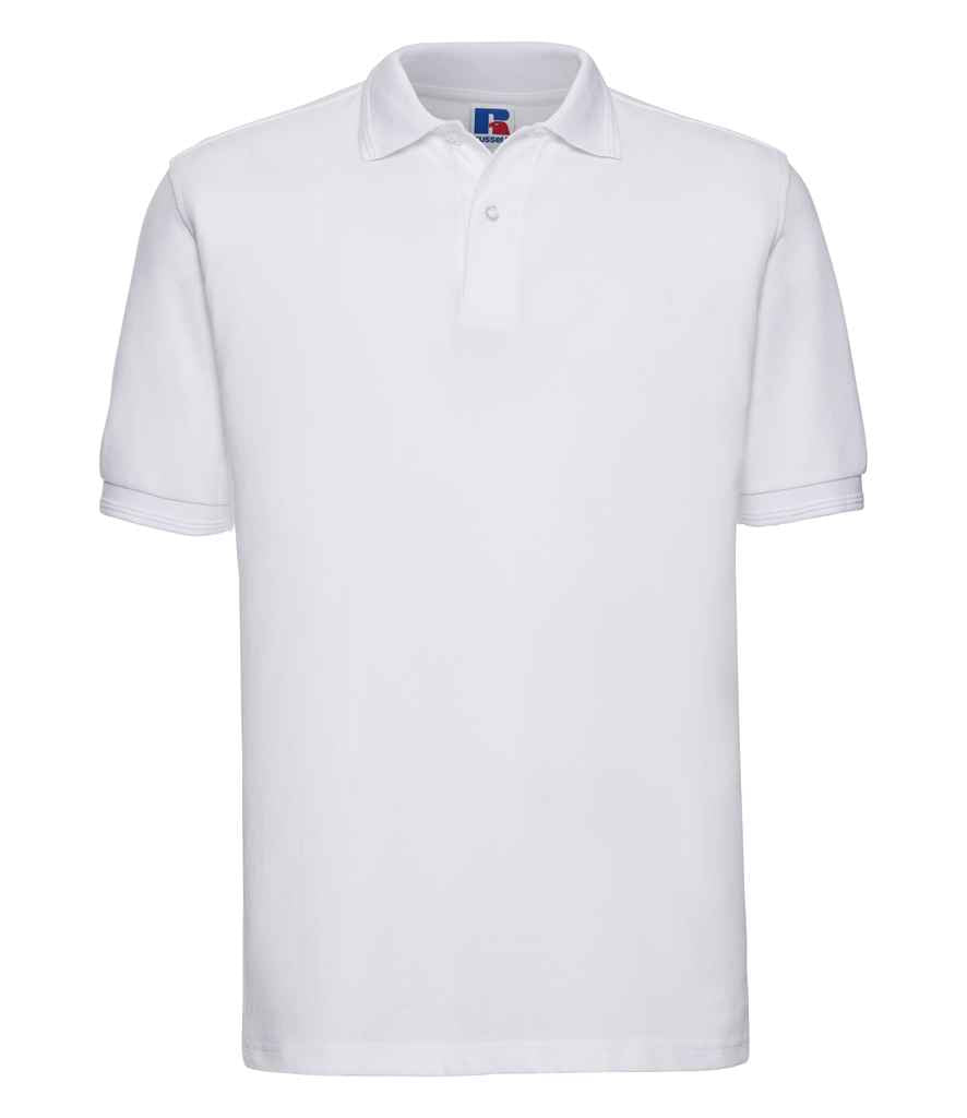 Russell Hardwearing Poly/Cotton Piqué Polo Shirt | White