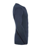 Russell Collection Cotton Acrylic V Neck Sweater | French Navy
