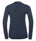 Russell Collection Ladies Cotton Acrylic V Neck Cardigan | French Navy