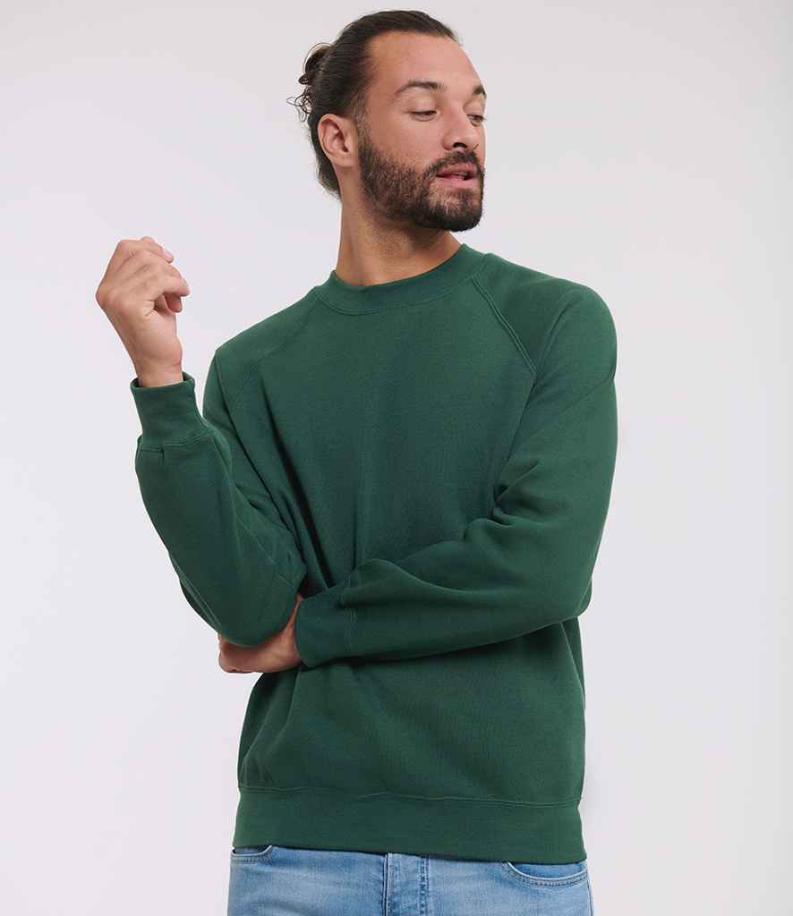 Russell Raglan Sweatshirt | Bottle Green