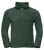 Russell Zip Neck Outdoor Fleece | Bottle Green