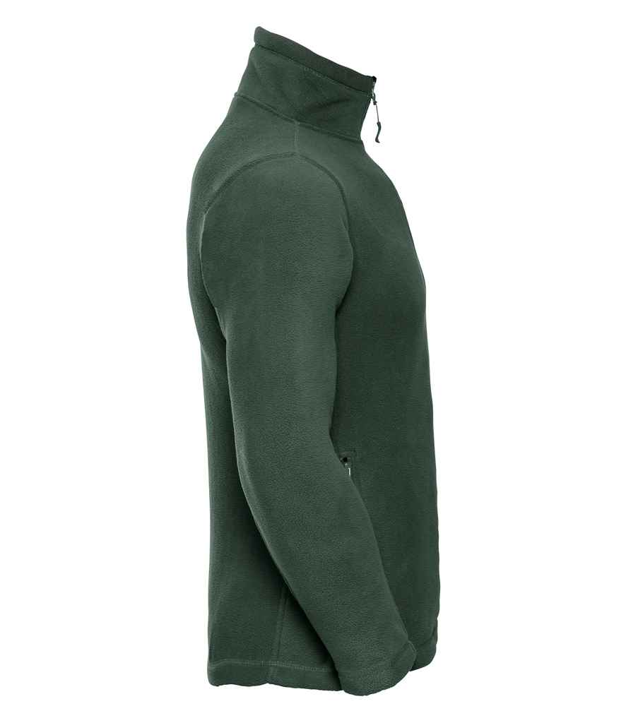 Russell Zip Neck Outdoor Fleece | Bottle Green