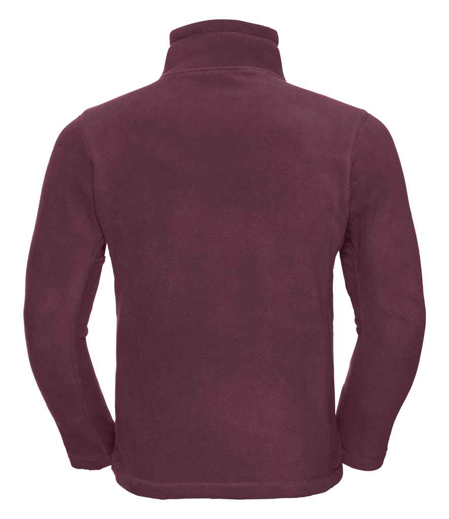 Russell Zip Neck Outdoor Fleece | Burgundy