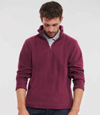 Russell Zip Neck Outdoor Fleece | Burgundy