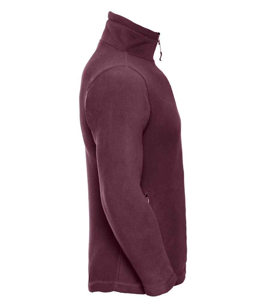 Russell Zip Neck Outdoor Fleece | Burgundy