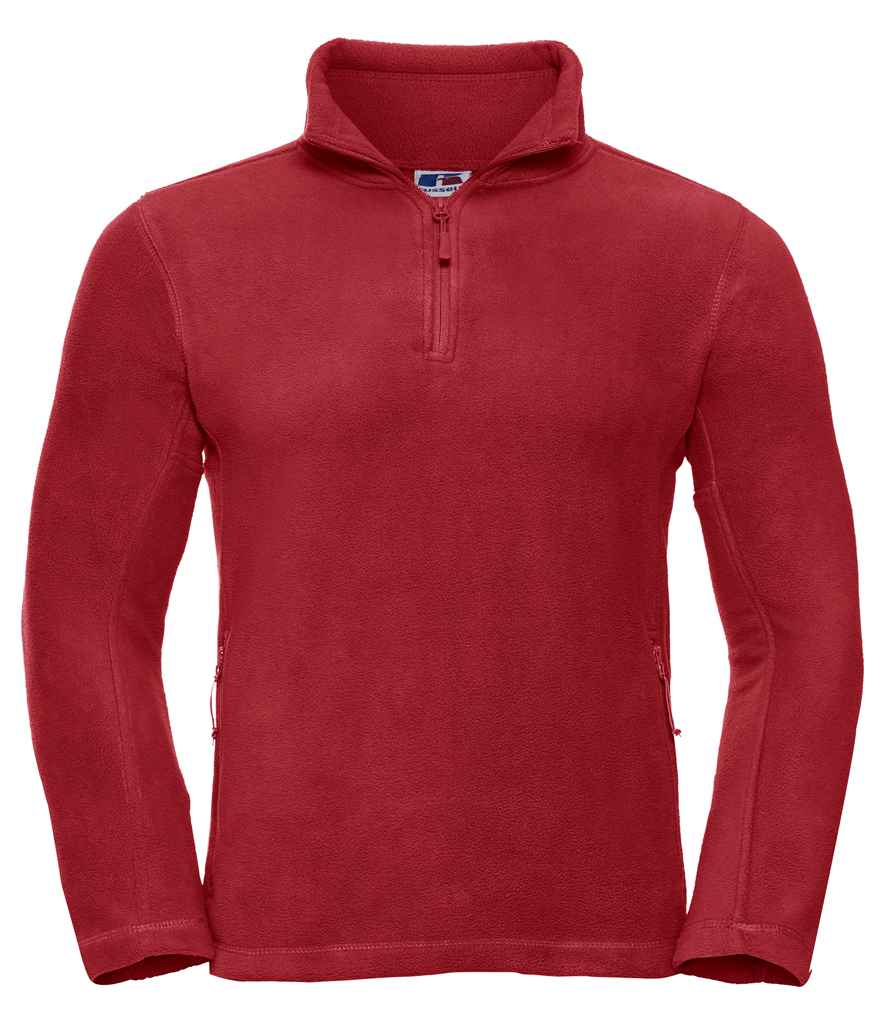Russell Zip Neck Outdoor Fleece | Classic Red