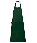 SOL'S Gala Long Bib Apron | Bottle Green
