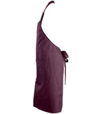 SOL'S Gala Long Bib Apron | Burgundy