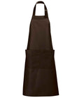 SOL'S Gala Long Bib Apron | Chocolate