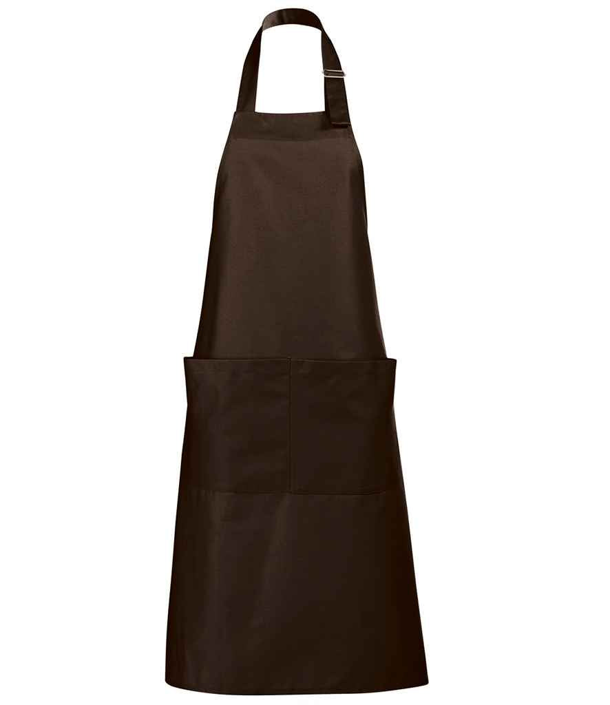 SOL'S Gala Long Bib Apron | Chocolate