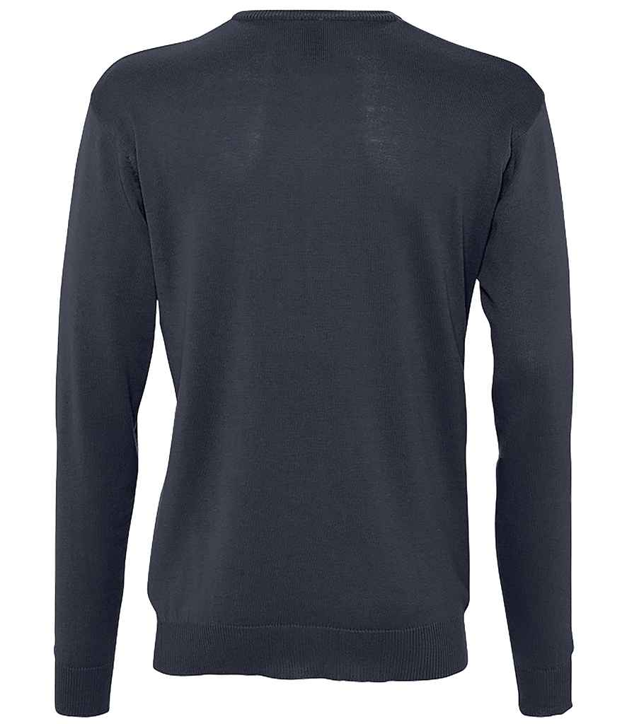 SOL'S Galaxy Cotton Acrylic V Neck Sweater | Navy