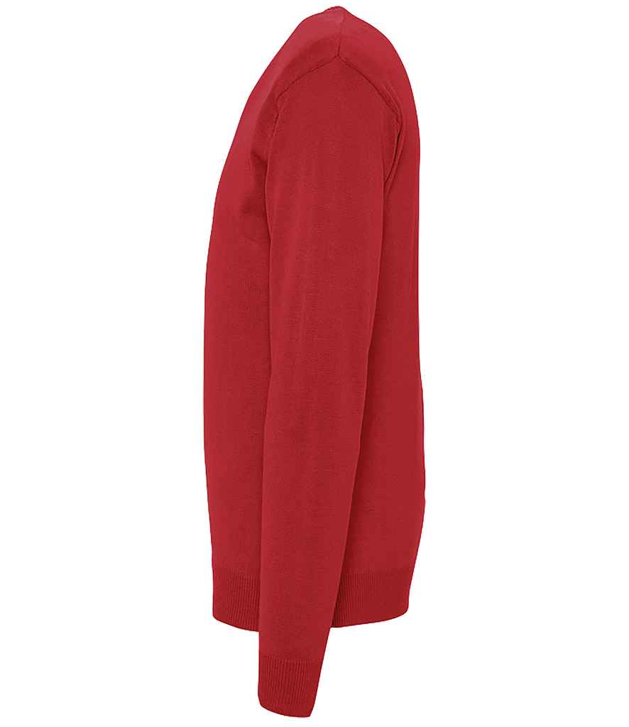 SOL'S Galaxy Cotton Acrylic V Neck Sweater | Red