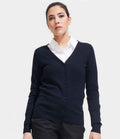 SOL'S Ladies Golden Cotton Acrylic V Neck Cardigan | Navy